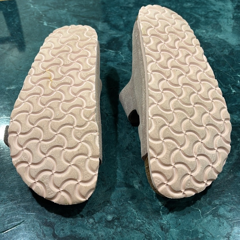 Pink Birkenstock Arizona Sandals Rose Gold Buckles Pink Soles & Footbed Size 39 - Picture 8 of 13